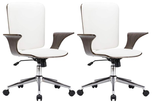 Sedie da Ufficio Girevoli 2 pz Pelle finta 69 x 61 x 104 cm