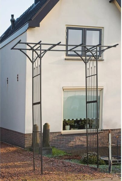 Arco da giardino Nature in metallo 114x66x232 cm nero