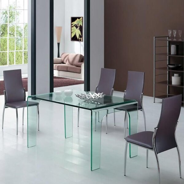 Scrivania in Vetro H75x80x140cm Itamoby Spider Trasparente