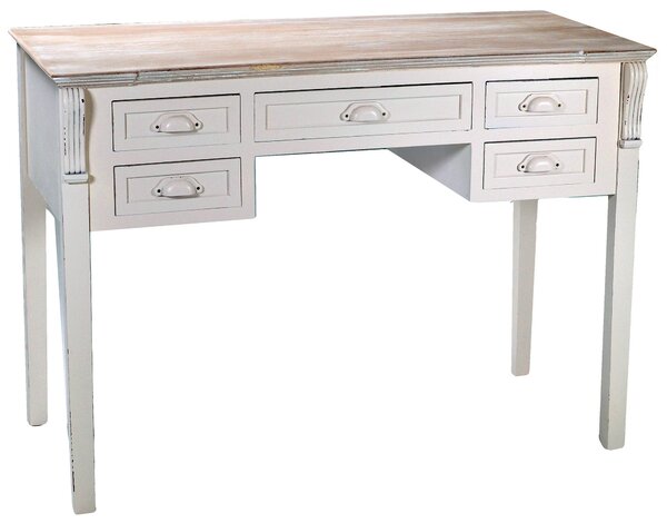 Scrivania in Legno MDF 5 Cassetti Provenza