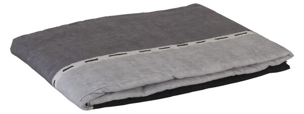 Telo Arredo Copridivano In Plaid Grandecor In Percalle Hatch 130x180 Carrara Moderno Grigio Caleffi