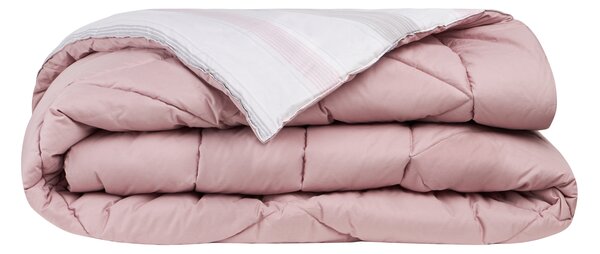 Trapunta In Percalle Regimental Singolo - 180X260 Bellora Geometrico Rosa Caleffi