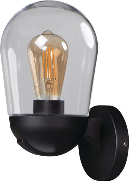 Lampada da esterno Kanlux Liego, alluminio, vetro, nero, E27, 15W, IP44, moderna