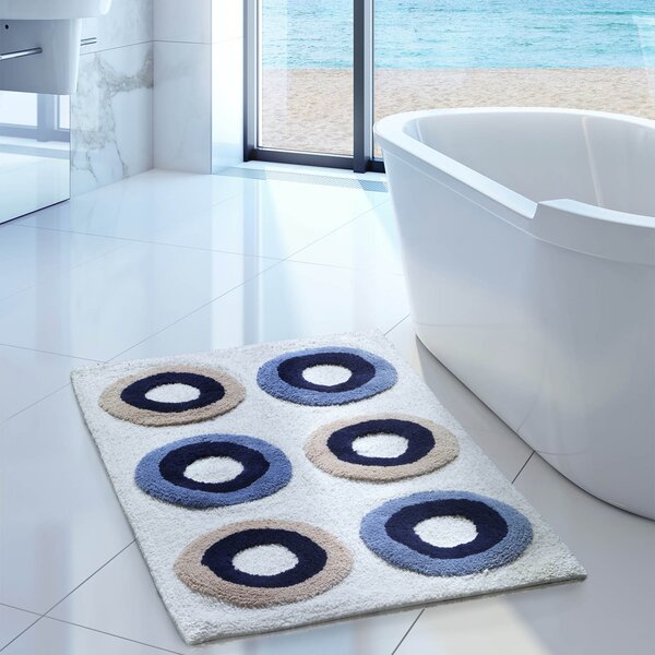 Tappeto D'arredo In Cotone Vancouver 70X110 Carrara Moderno Blu Caleffi