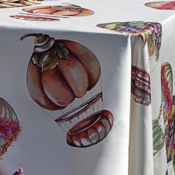 Tovaglia Da Cucina In Raso Di Cotone Autumn-balloon 150X230 Mirabello Moderno Multicolor Caleffi