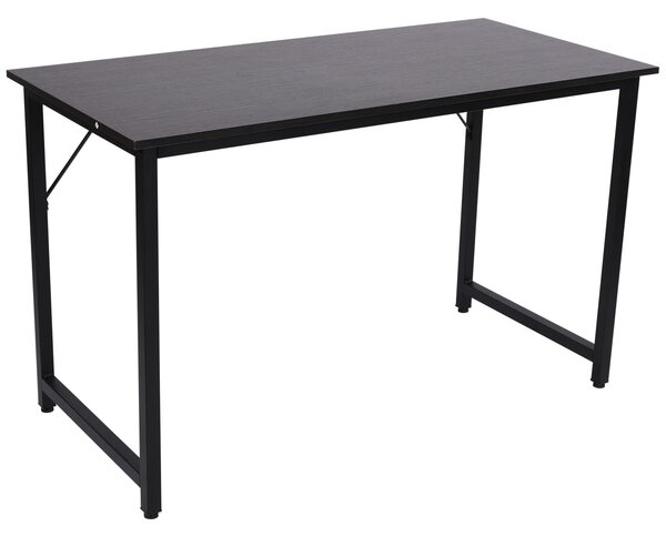 Scrivania da Ufficio 120x60x73 cm in Ferro e MDF Nero Scuro