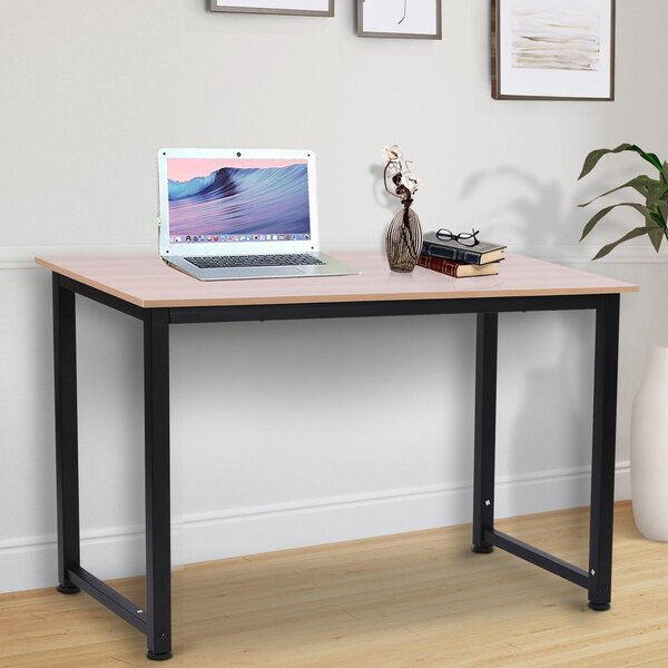Scrivania da Ufficio 120x60 cm in Metallo Natural Nera