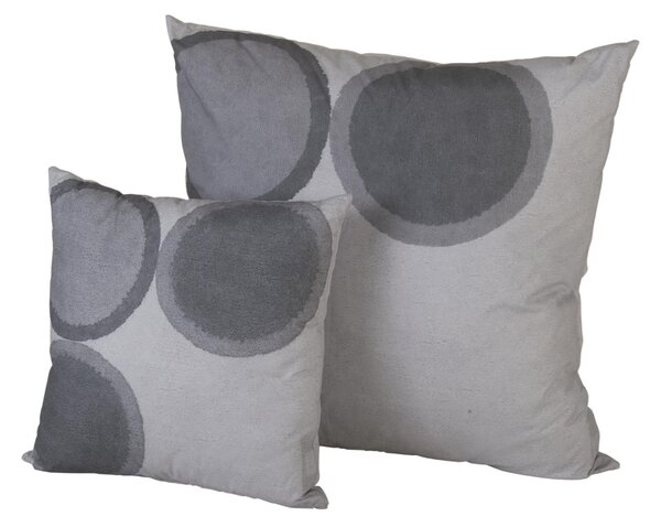 Cuscino D'arredo In Velluto Circle 40x40 Carrara Moderno Grigio Caleffi