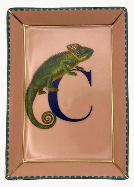 Vassoio decorativo in Fine Bone China Chameleon