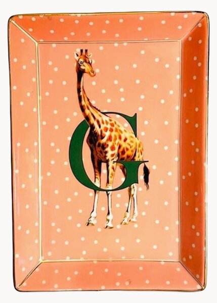 Vassoio decorativo in Fine Bone China Giraffe