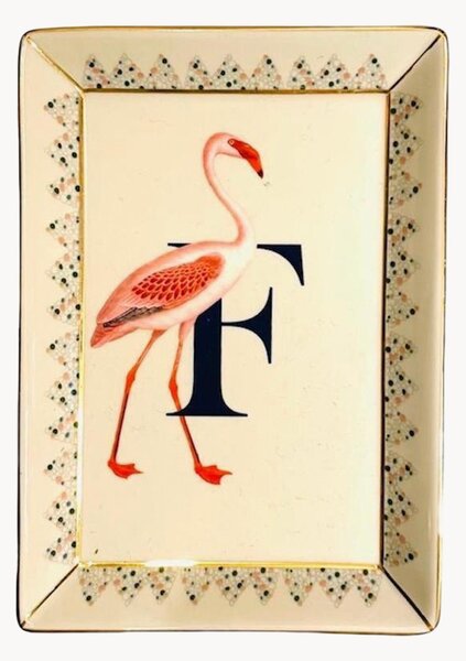 Vassoio decorativo in Fine Bone China Flamingo