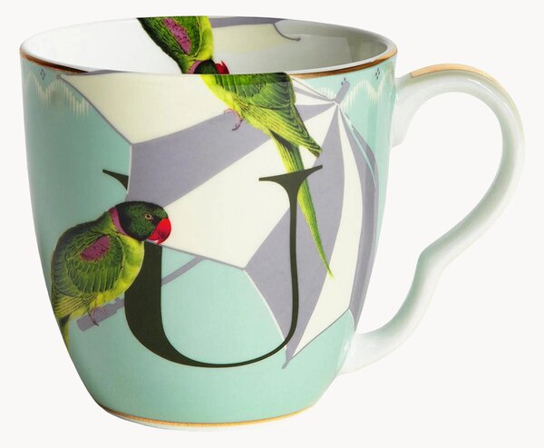 Tazza in Fine Bone China Umbrella Bird