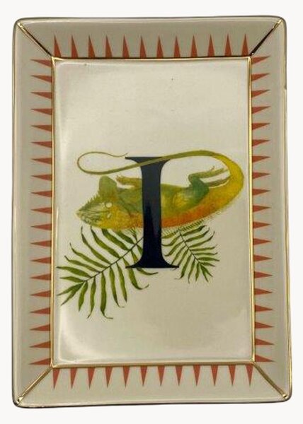 Vassoio decorativo in Fine Bone China Iguana