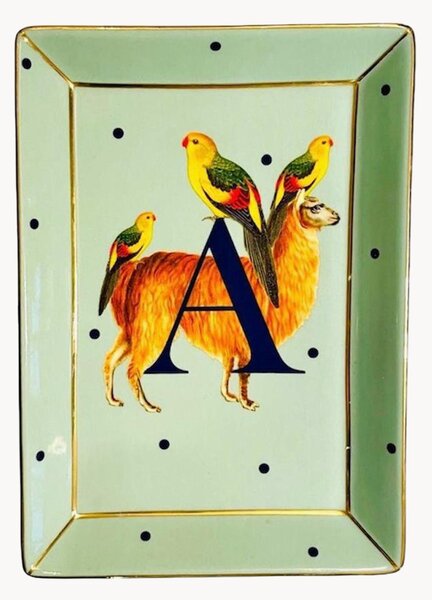 Vassoio decorativo in Fine Bone China Alpaca