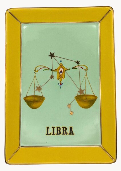 Vassoio decorativo in Fine Bone China Libra