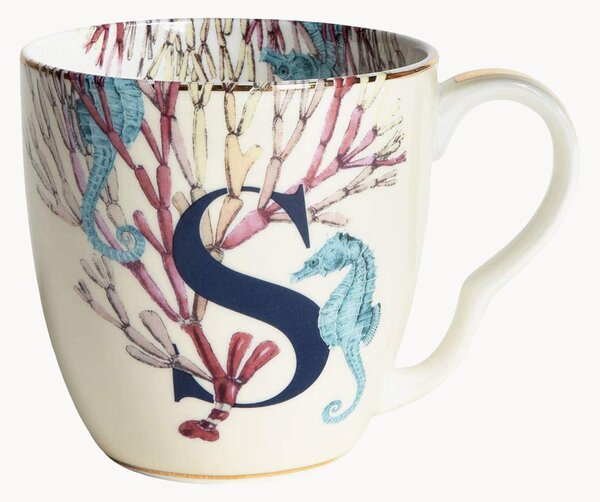 Tazza in Fine Bone China Seahorse