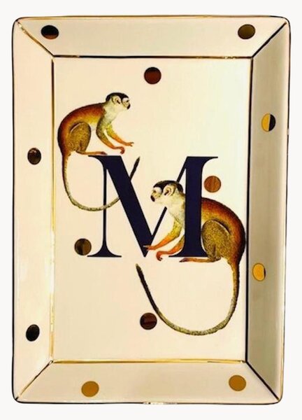 Vassoio decorativo in Fine Bone China Monkey