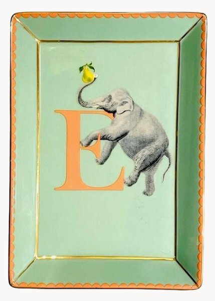 Vassoio decorativo in Fine Bone China Elephant