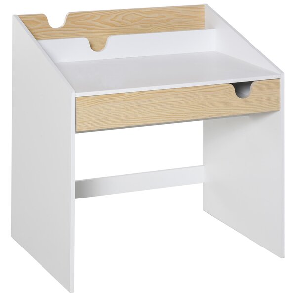 Scrivania con Libreria per Bambini 70x50x75 cm in Legno Bianca