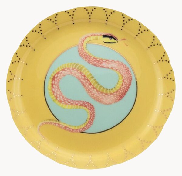 Piatto da dessert in Fine Bone China Snakey