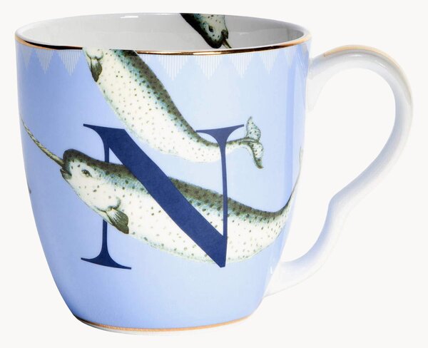 Tazza in Fine Bone China Narwhal