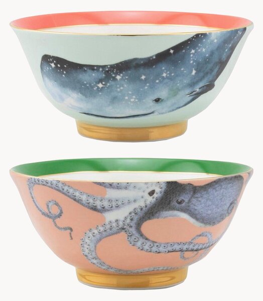 Ciotola piccola in Fine Bone China con bacchette Animal