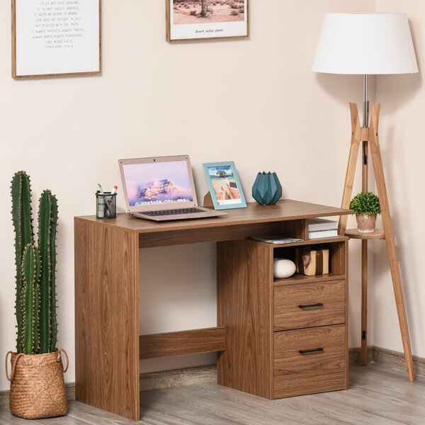 Scrivania da Ufficio Porta PC 107x48x76,2 cm in Legno Noce