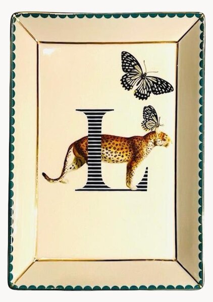 Vassoio decorativo in Fine Bone China Leopard