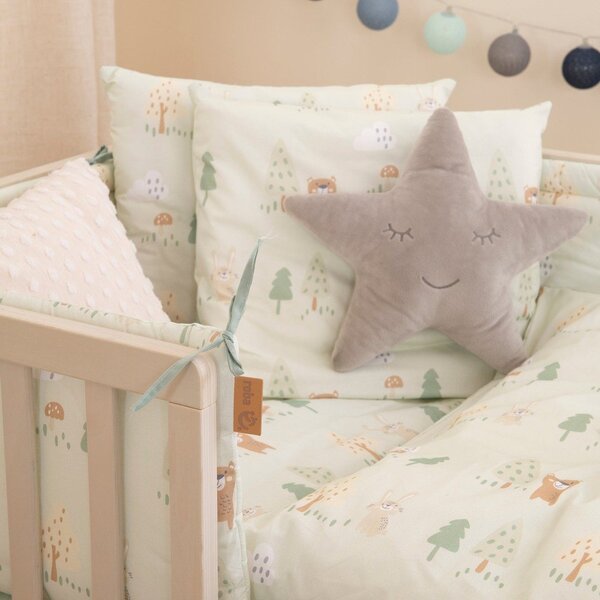Paracolpi verde chiaro in cotone 170 cm Woodland Buddies – Roba