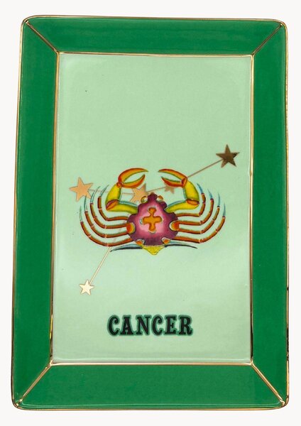 Vassoio decorativo in Fine Bone China Cancer