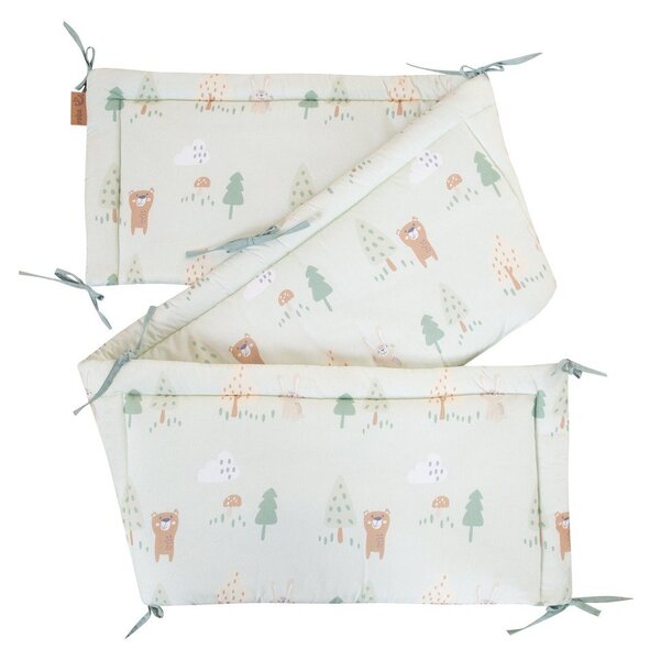 Paracolpi verde chiaro in cotone 170 cm Woodland Buddies – Roba