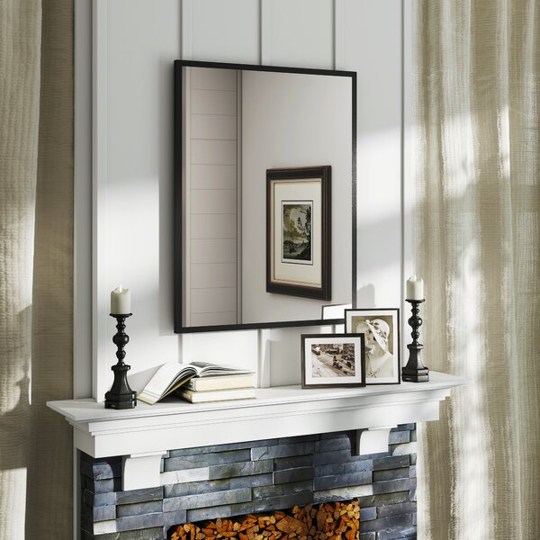 HOMCOM Specchio da Parete Rettangolare 90x70 cm, Cornice in Legno Nero, Ideale per Bagno, Salotto o Camera da Letto | Aosom Italy