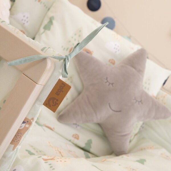 Paracolpi verde chiaro in cotone 170 cm Woodland Buddies – Roba