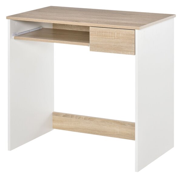 Scrivania da Ufficio 80x45x75 cm in Truciolare Bianco Rovere