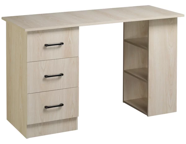 Scrivania da Ufficio 120x49x72 cm 3 Cassetti 3 Scaffali in Legno