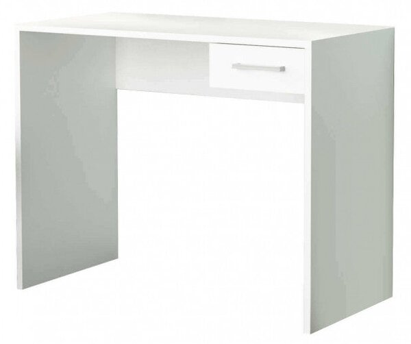 Scrivania Porta Pc Tom Bianco 90x45x74 h cm in Truciolare bilaminato Bianco