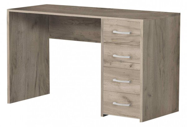 Scrivania Porta Pc Topaz Olmo 120x50x74 h cm in Truciolare bilaminato Rovere grigio