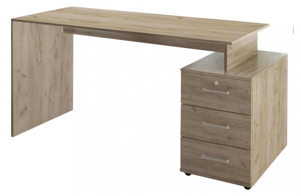 Scrivania Deni 139x60x76 h cm in Truciolare bilaminato Olmo