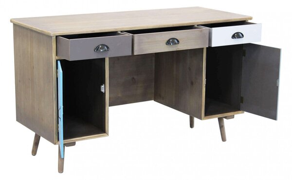 Scrivania Brema 121x50,5x75 h cm in Legno Multicolor