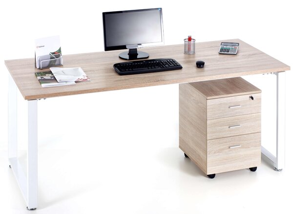Scrivania 180x80xH75 cm in Legno Explorer Rovere