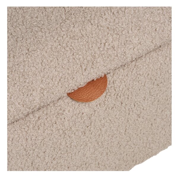 Panchina beige con rivestimento in bouclé Harlow – House Nordic