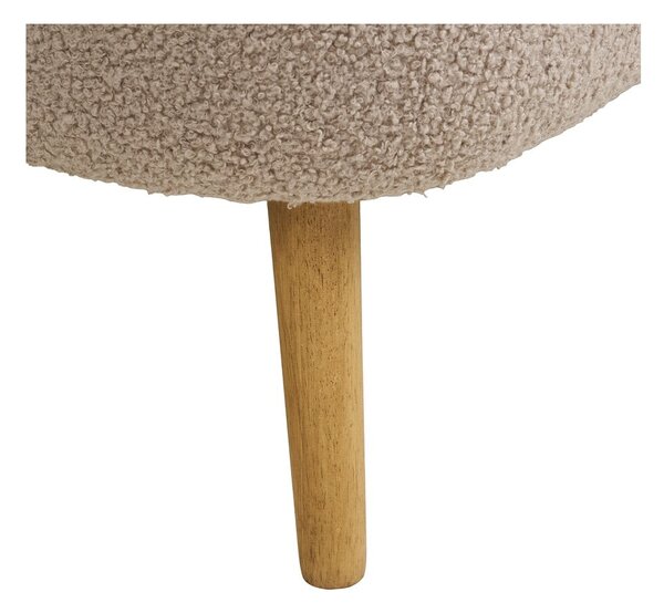 Panchina beige con rivestimento in bouclé Harlow – House Nordic