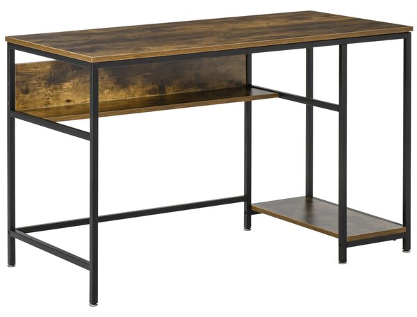 Scrivania da Ufficio 120x60x75 cm in Legno e Metallo Marrone Rustico