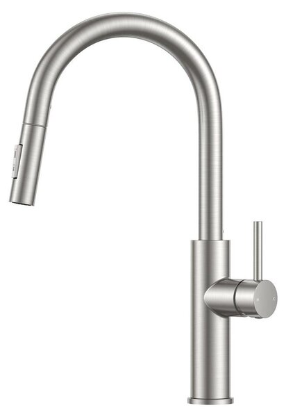 Miscelatore da cucina - Bocca alta - Estraibile - Acciaio inossidabile - Girevole a 360°