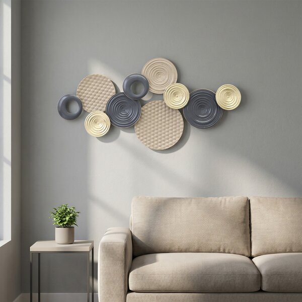 HOMCOM Decorazione versatile da parete, cornice in metallo e design 3D, 100x5,5x50 cm, kaki | Aosom Italy