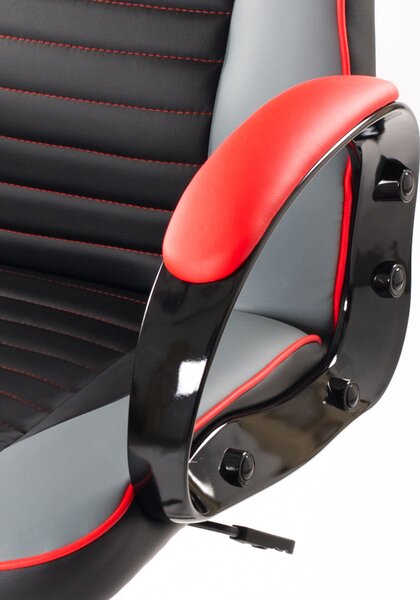 Sedia Poltrona Presidenziale da Gaming Ufficio in Similpelle Bozzini Sport Racing Rosso