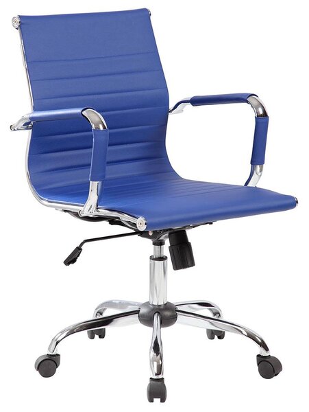 Sedia Poltrona Direzionale da Ufficio in Similpelle Tosini Dallas Blu
