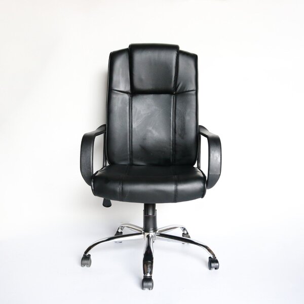 Sedia da Ufficio Direzionale in Similpelle Vandi Directory Nera