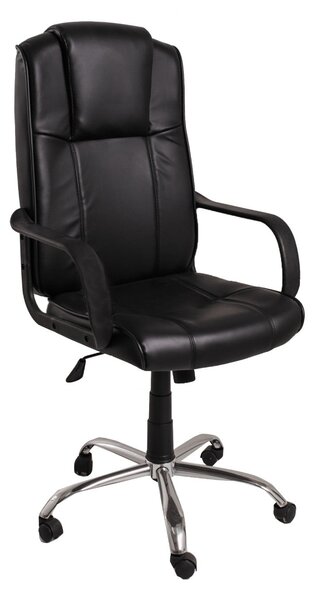 Sedia da Ufficio Direzionale in Similpelle Vandi Directory Nera