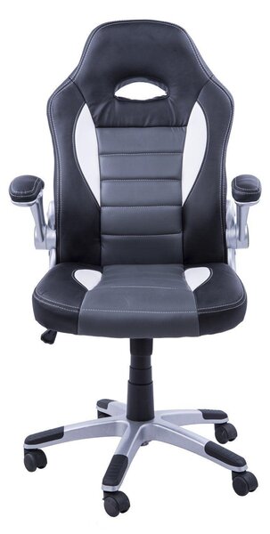 Sedia Poltrona Dirigenziale da Gaming Grigio e Nero